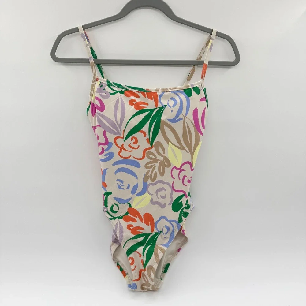 Gap Women Floral One Piece‎ Swimsuit Multi Color Botanical Print S 682425-12-1